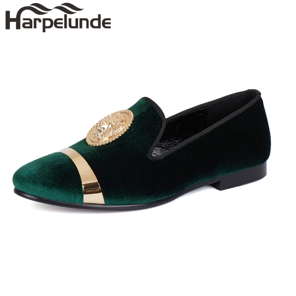 Rend overraskende historisk Harpelunde Slip On Dress Wedding Shoes Green Velvet Loafers Men Flats Size  6 14|slip on|slip on dressslip on shoes - AliExpress