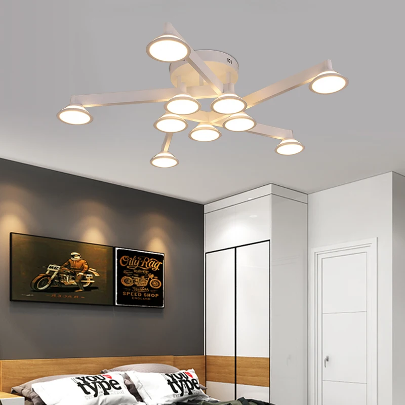 

Modern aluminum acrylic painted creative Ceiling Lights Plafonnier LED 220V ceiling Lamp For bedroom study hallway parlor office