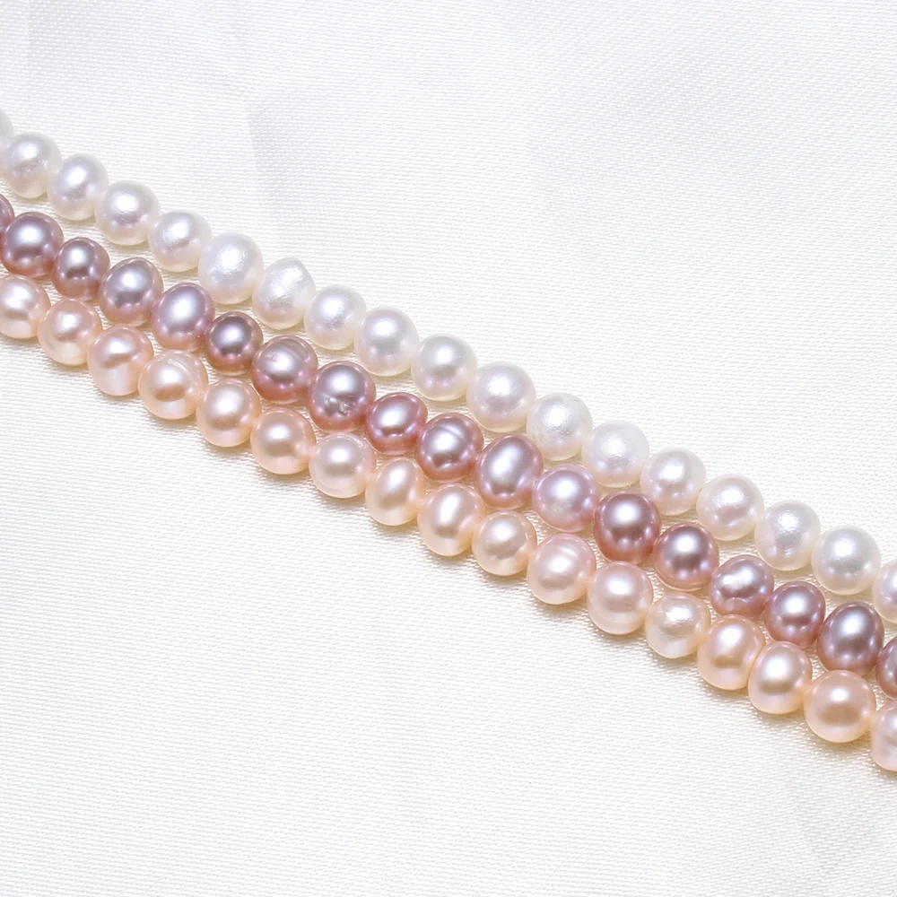 

YYW Natural Cultured Freshwater Pearl Beads DIY Jewelry Designer Findings Beads 5-6mm Potato Pink Purple White Pearl Beads