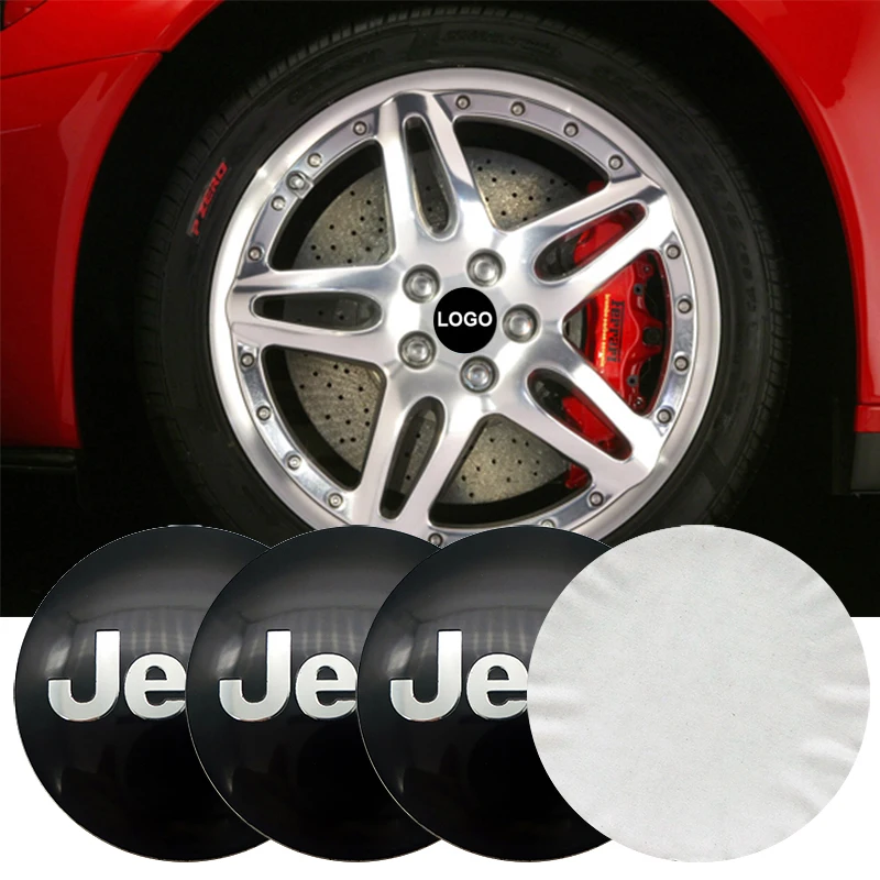 4pcs 56\65mm Car Emblem Wheel Center Rim Hub Caps Covers Stickers For