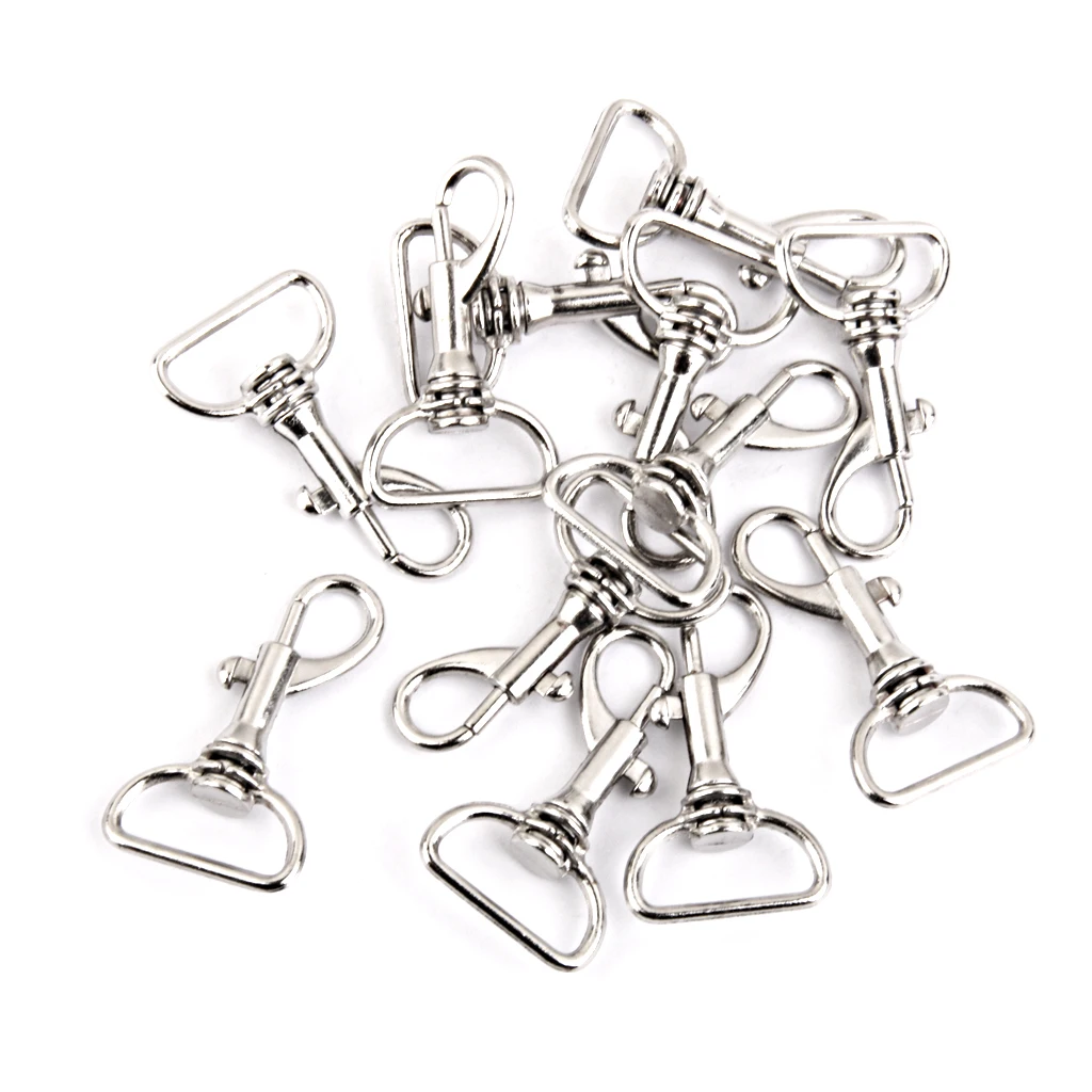 30x Lobster Clasps Trigger Swivel Snap Hook Clip Nickle Dog Lead Horse 19mm