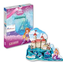 Candice guo 3D пазл Набор для творчества игрушка бумажная Строительная Модель Сборка ручной работы игра leer принцесса Русалка Замок история подарок на день рождения 1 шт
