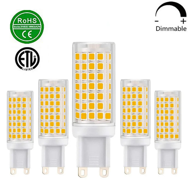 

5pcs Dimmable G9 7W LED Bulb Home Lighting 60W Halogen Bulb Replacement G9 Bi Pin Base Chandeliers Bathroom Ceiling Lights