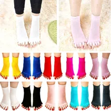 1 пара носков для выравнивания ног Йога тренажерный зал массаж открытый носок сепаратор носки с половинным носком ASD88