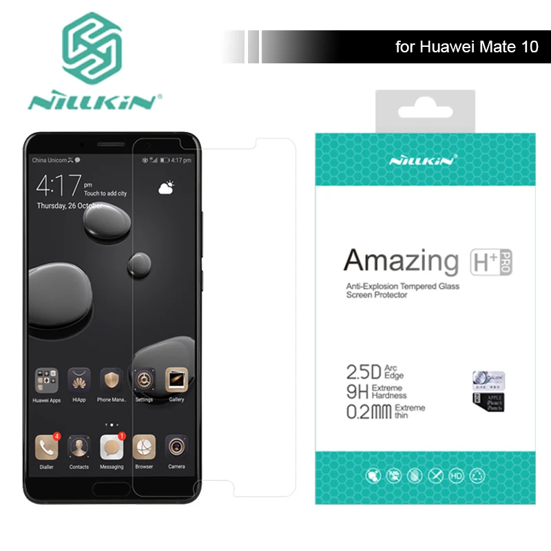 Для huawei mate 10 Закаленное стекло Защитная пленка Nillkin 9 H Amazing H+ Pro мм 0,2 мм против царапин для huawei Ascend mate 10 стекло