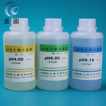 

PH4.00/6.86/9.18 Standard Solution PH Standard Buffer Solution 250ML Bottled Calibration Solution Shanghai Sanxin