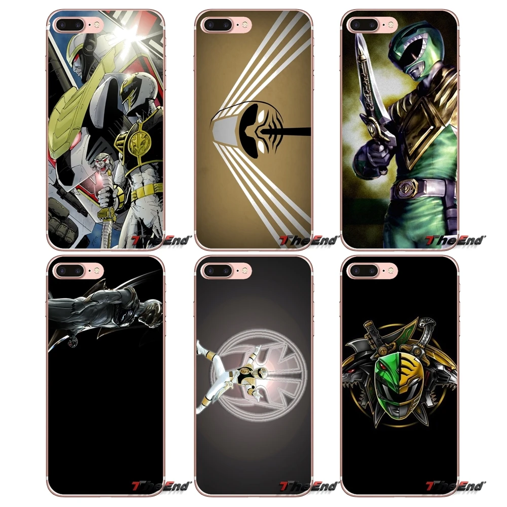 Мягкие прозрачные чехлы для Apple iPhone X 4 4S 5 5S SE 5C 6 6S 7 8 Plus 6sPlus 6Plus 7plus 8plus White Ranger |