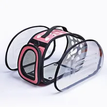 HSWLL портативный прозрачный дорожный мешок для домашних животных Открытый щенок собака кошка переноска сумки складной из ЭВА материал мягкая молния открытие плечо