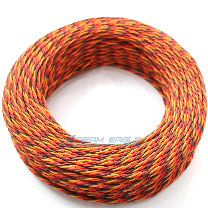 Сервоудлинитель DIY JR Twist 26 # 26AWG витой провод 5 м 10 без разъема для модели dreameagle RC|servo
