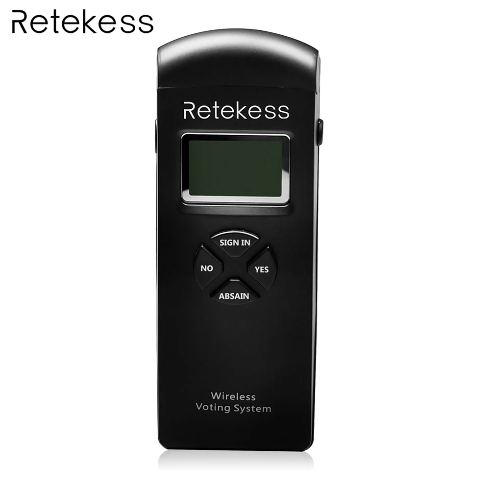 Retekess T14 رمادي LCD اللاسلكية التصويت جهاز ل نظام التصويت مؤتمر اللاسلكي مع بطارية F9440A