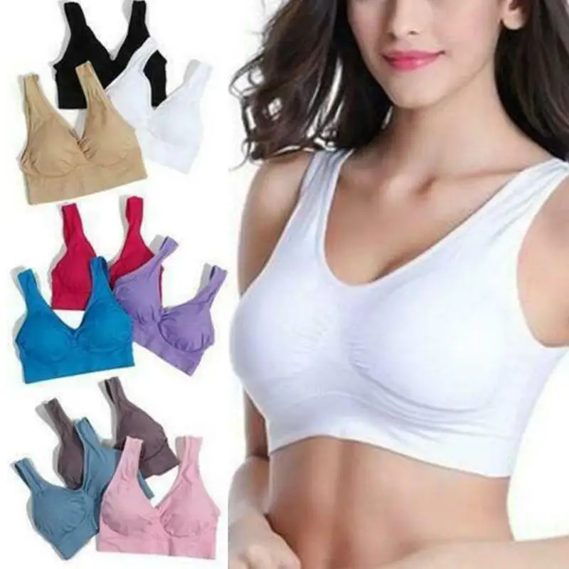 

3pcs Women's Double Layer Bra Vest Gathered Without Steel Ring Bra With Chest Pad Plus Size L-XXL Lingerie Wireless Bra