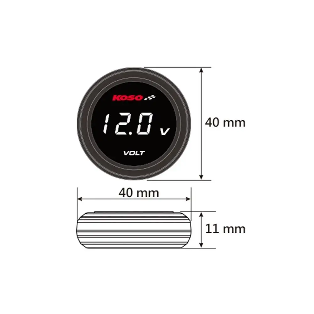 Универсальный мотоцикл Koso Круглый Мини вольтметр напряжение светодиодный цифровой для Yamaha XMAX NMAX Y15 ZR LC135 MT09 MT07