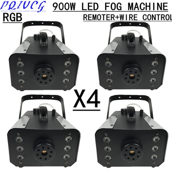 

4pcs /RGB 900W LED smoke machine,remote control + wire control fog machine professional stage lighting DJ equipment 100% new
