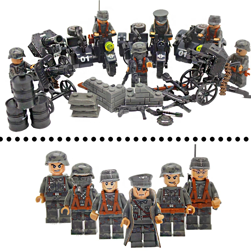 

Doll 71002 Blitzkrieg Empire Motorized Infantry Regiment Military Weapons Toys For Children Building Blocks Legousi Bricks