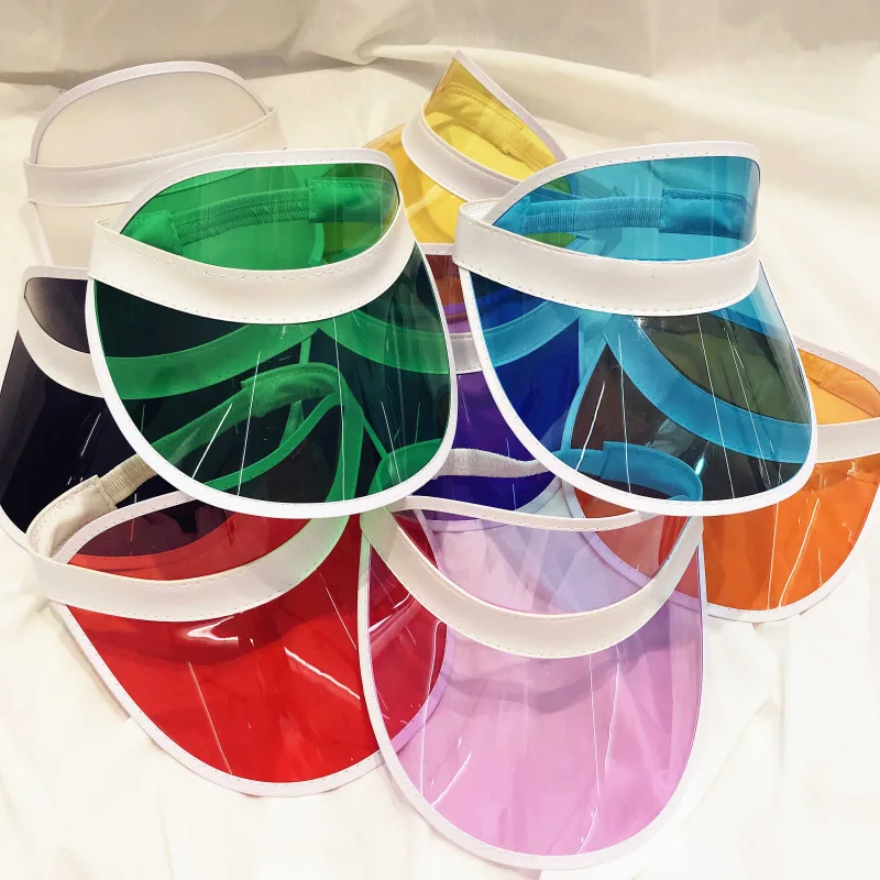 

Outdoor Cycling Travel Visor Ms Solid Color Transparent Wild Duckbill Hat Summer Leisure Sun Topless Hat Tide
