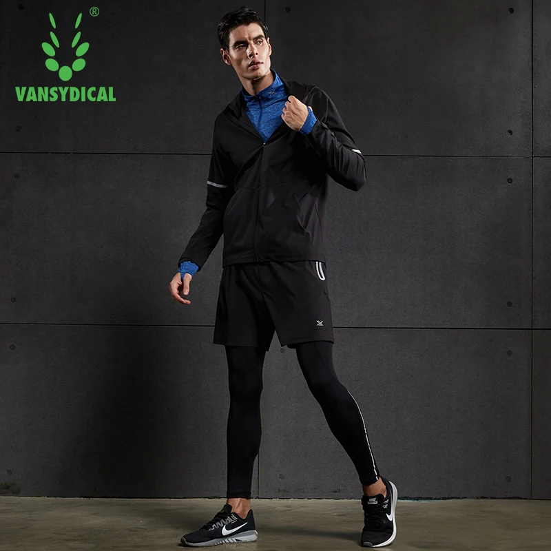 VANSYDICAL новый теплый спортивный костюм 5 шт. Для Мужчин Спортивная ветрозащитный