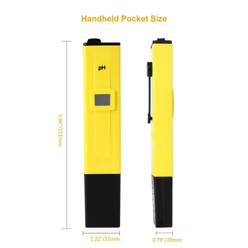 

Portable Digital PH Meter Tester Pocket Pool Water Aquarium Hydroponic Wine Testers Tool