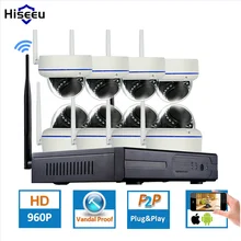 Hiseeu 8CH Wireless CCTV System for 8PCS 960P Dome Cameras 3TB HDD Option wifi IP Camera NVR CCTV Camera Home Security System