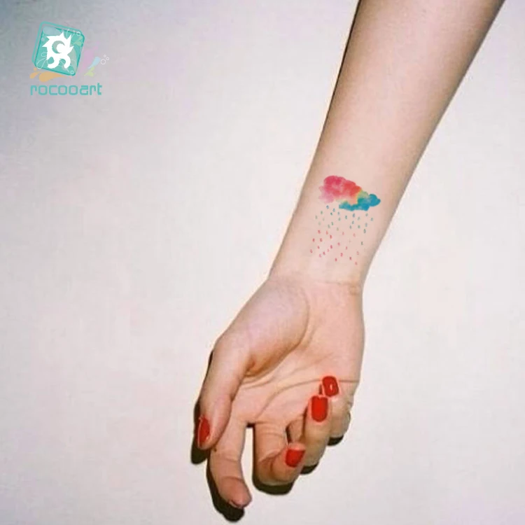 Rocoo Книги по искусству RC476-494 красочные чернила цветы татуировки Стикеры Красивый лист Водонепроницаемый Временные татуировки