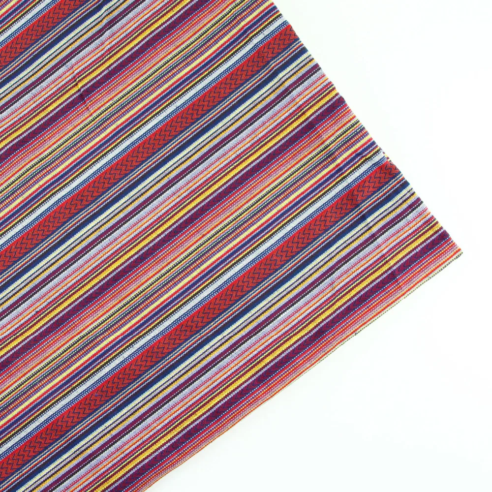 

150cm x 0.5 meter stripe chinese National Woven patchwork Polyester fabric cloth DIY table cloth collection curtain material