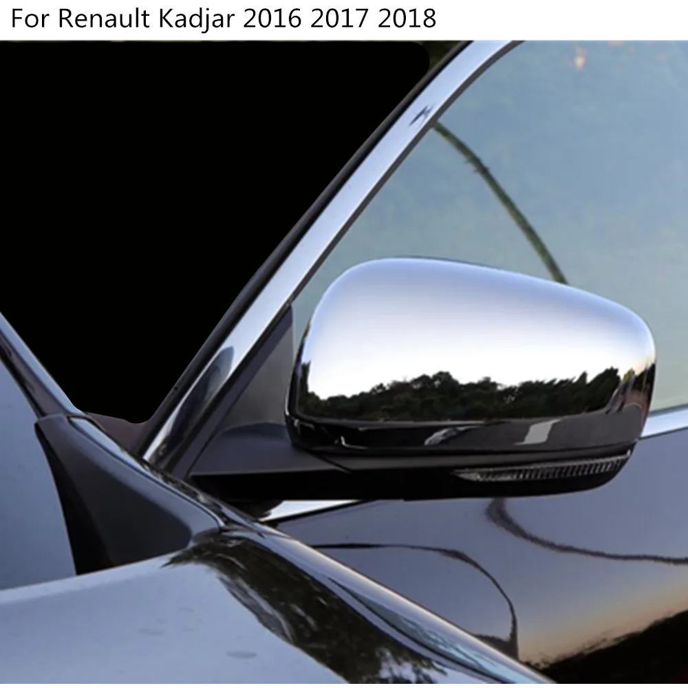 Автомобильный Стайлинг ABS хром/карбоновое волокно заднего вида боковое стекло зеркала накладка рамка 2 шт для Renault Kadjar