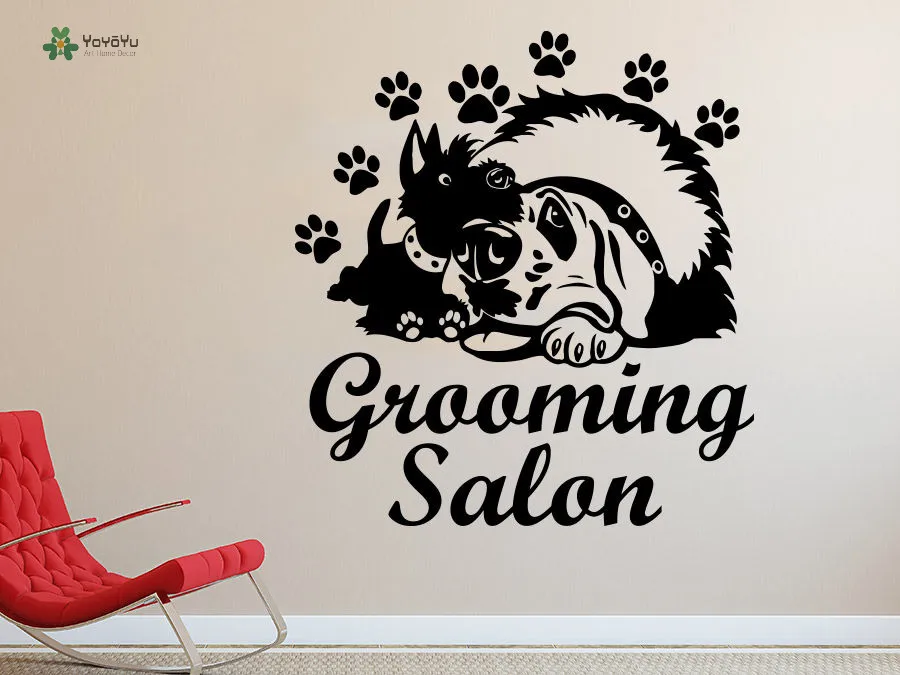 

YOYOYU Wall Decal Vinyl Muurstickers Home sticker Petshop Grooming Salon Dog Animals Removeable Art Wall Decoration YO272