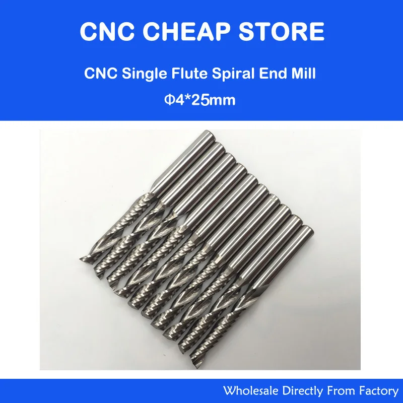 Single Flute CNC Router Bits One Flute End Mills Carbide Milling Cutter