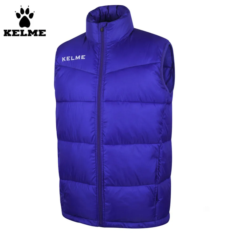 

Kelme K15P022 Fall/Winter Men High Imitation Down Cotton Vest Blue