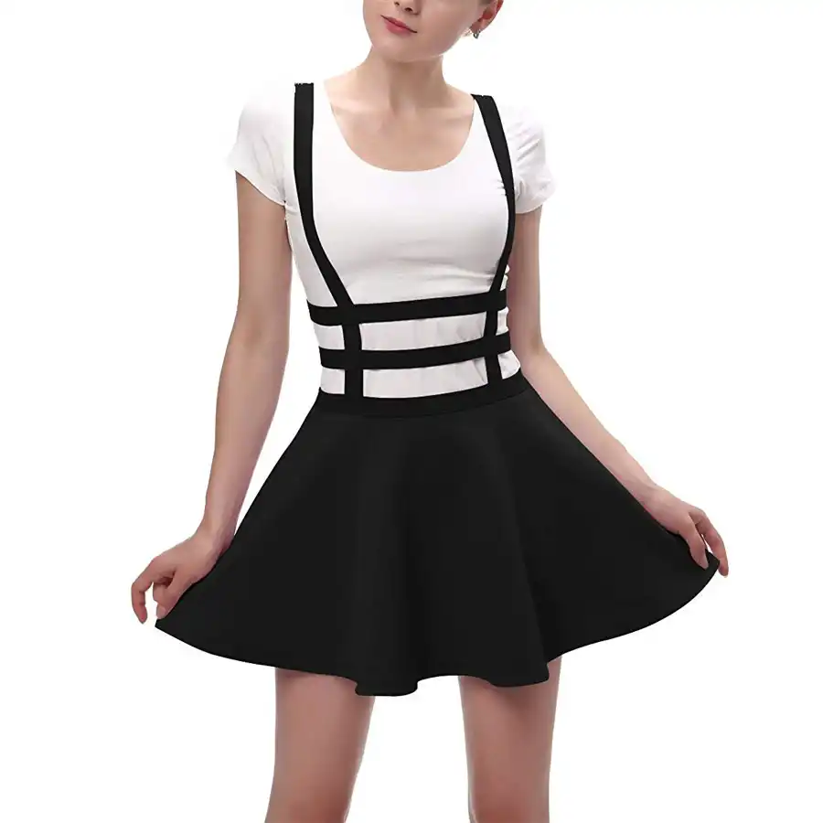 DDLG Womens Elastic Waist Pleated Short 