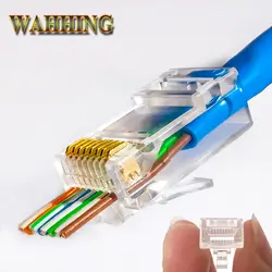 Rj45 разъем Cat5e Cat6 сетевой разъем неэкранированный 8Pin модульная UTP Rj45 Вилки есть отверстие HY1525