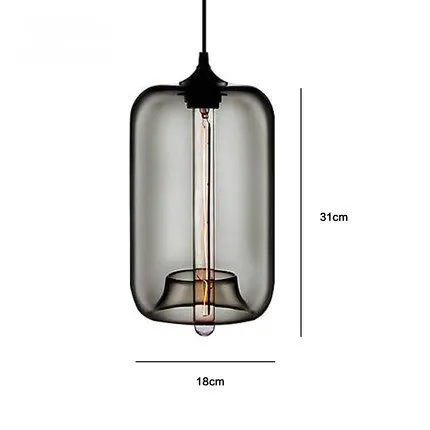 Современные 3 лампы прозрачное Янтарное стекло подвесной светильник E27 светодиодные свисающие светильники для столовой кухни ресторана подвесной светильник - Цвет корпуса: 3