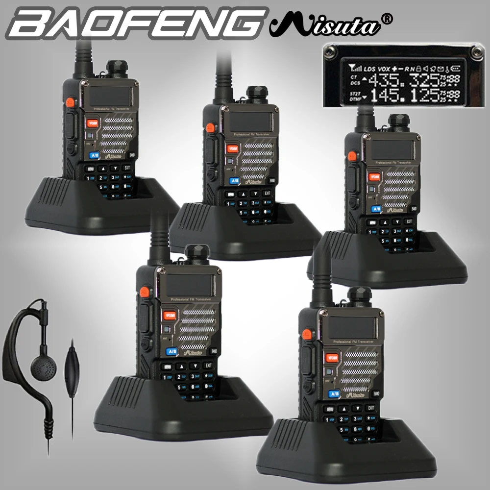 5x Baofeng Misuta UV-5R рация UHF УКВ 128 CH Dual Band Ham fm-радио CB Comminicador два пути трансивер baofeng |