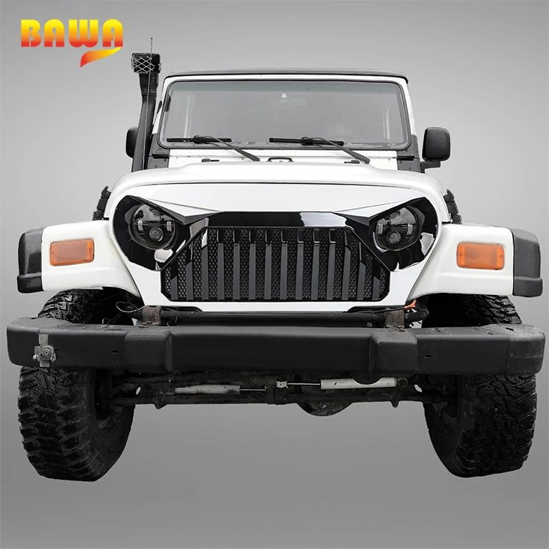 BAWA гоночные грили для Jeep Wrangler TJ 1997-2006 решетка сетчатые вставки автомобильные аксессуары для Jeep Wrangler tj 1999 2002 2005