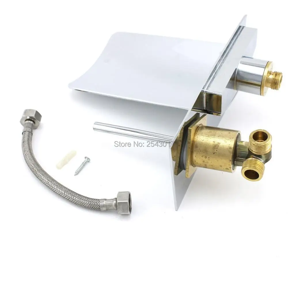 Настенный светодиодный смеситель для ванной комнаты 3 цвета сменные