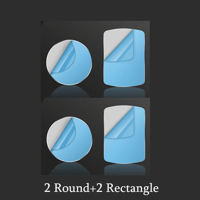 Металлическая пластина-диск, железный лист для магнита, держатель мобильного телефона для iPhone, магнитный держатель на вентиляционное отверстие автомобиля, подставка для телефона - Цвет: 2Round 2Rectangle