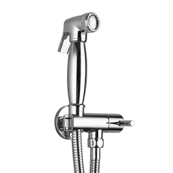 

Azos Bidet Faucet Pressurized Shower Nozzle Brass Chrome Cold Water Single Function Balcony Wash Shower Room Round PJPQ001B