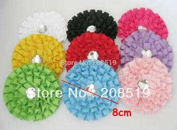

FZ0004 Large Rosettes Flowers Fabric 8cm Multicolor 50pcs Garment accessories
