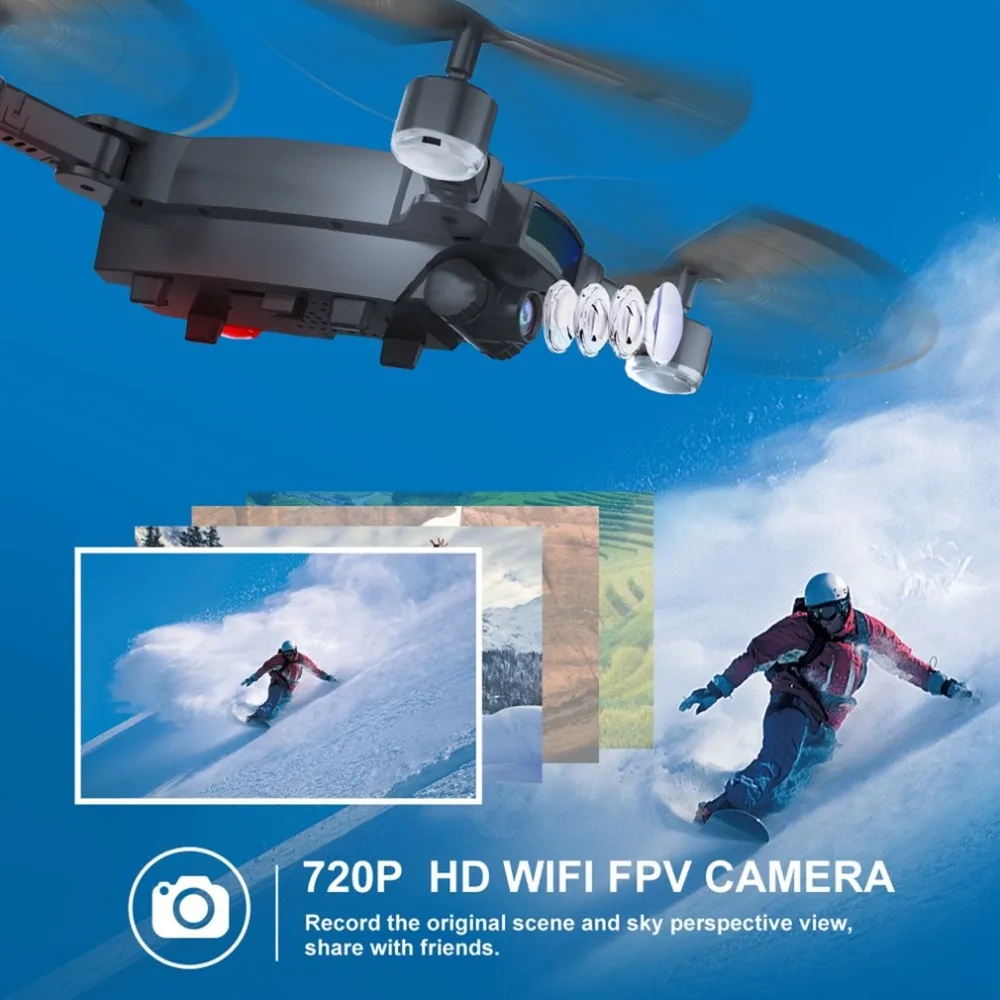 SMRC S6 Дрон с HD 720P Wi-Fi Двойная камера 2-мегапиксельная камера для позиционирования оптического потока, умный вертолет