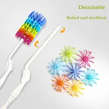 1 шт. силиконовый детский молочный сменный картридж соска насадка для соски носик щетка для чистки труб для детские щетки для бутылочек для очистки