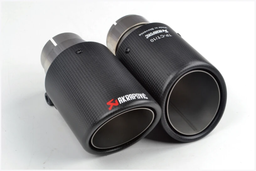 Free shipping 1pcs Akrapovic Carbon Fiber Exhaust Tail Tips for mazda 6