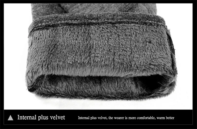 Зимние варежки мужские Перчатки замшевые сохраняющие тепло с сенсорным экраном ветрозащитные перчатки для вождения новые мужские осенние и зимние перчатки черные