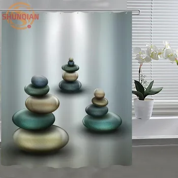 

New arrival Hot cobblestone2 Shower Curtain Fabric polyester Custom Shower Curtain With Hooks for Home Decor H0328&17n