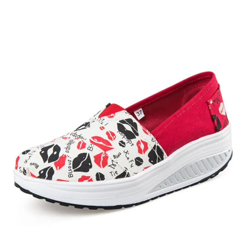 Canvas shoes new spring and summer female shoes low thick soled shoes