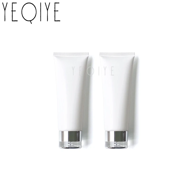 Download 100g Matte White Empty Plastic Tube For Cosmetics Packaging 100ml Soft Bottle Plastic Tubes Hand ...
