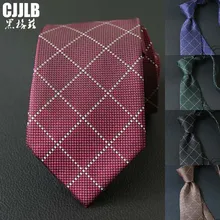 7 см классические Для мужчин s Галстуки Дизайн плед галстуки в клетку бордовый Crimson красные, черные Для мужчин s Галстуки для Для мужчин бренд Для мужчин галстук свадьба