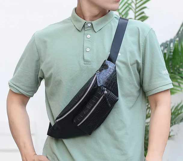 Модная ретро однотонная сумка через плечо из кожи аллигатора, нагрудный кошелек, сумки