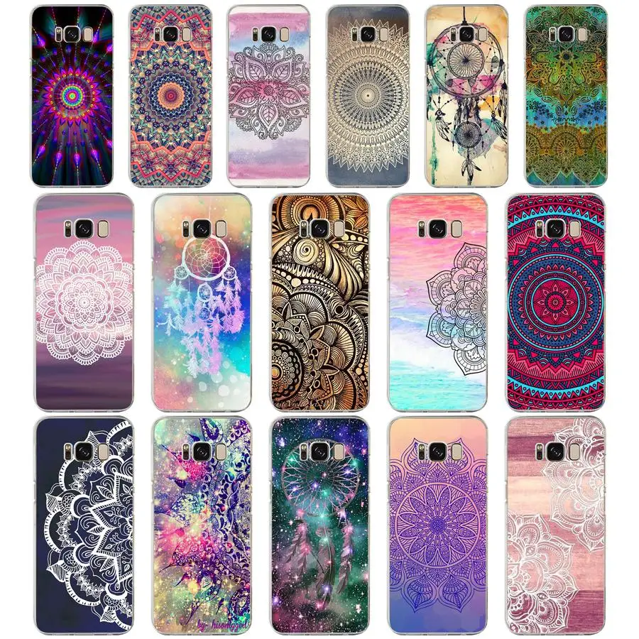 

42G gold mandala Soft TPU Silicone Cover Case for samsung Galaxy s6 s6 edge s8 s9 plus case