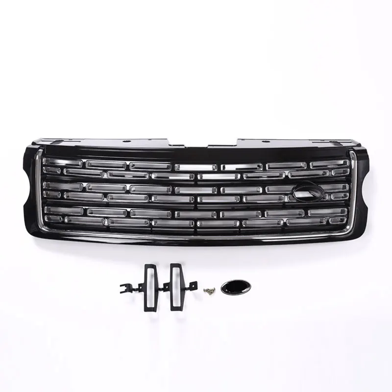 

For Landrover Range Rover Vogue 2013-2017 Silver Black Main Body Kit Car Front Grille Trim Auto Replacement Exterior Parts