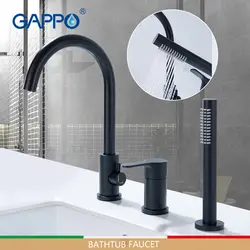 GAPPO ванна кран s черный ванная душевая кран водопад Душевая система смеситель для ванной кран для ванной