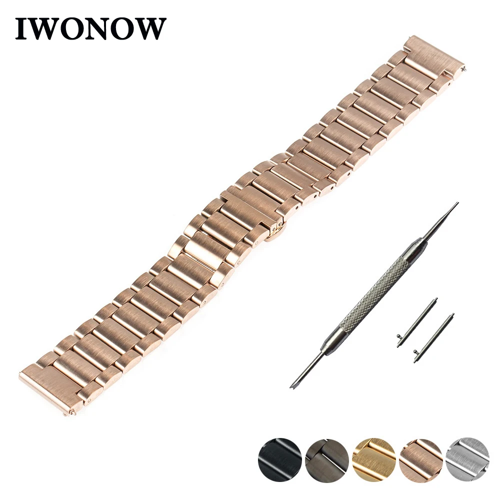

Quick Release Stainless Steel Watch Band 20mm 22mm for Certina Victorinox Butterfly Clasp Strap Wrist Bracelet Black Gold Silver
